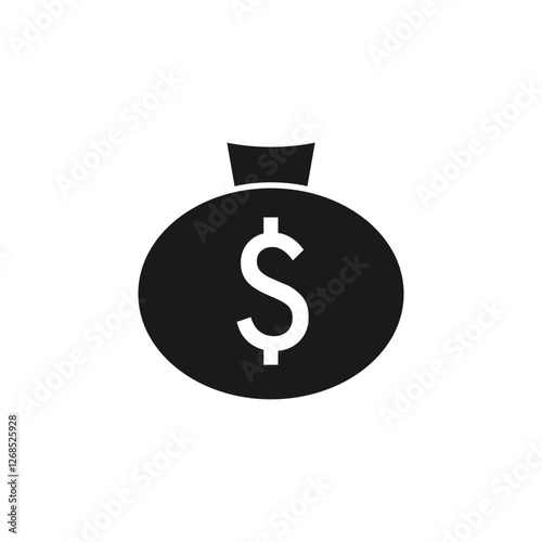 Money bag  icon, dollar sack of money 