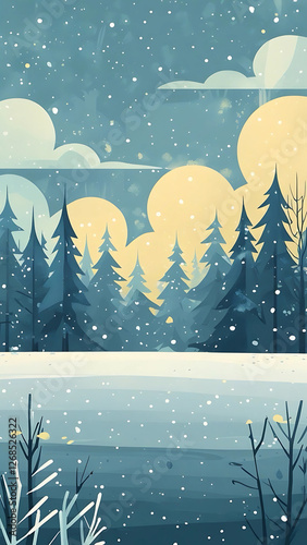 A beautiful view of winter