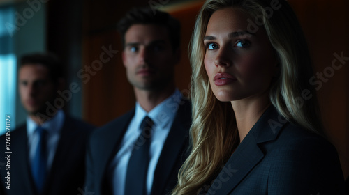 Confident Business Team in Corporate Setting – Leadership, Power & Success
