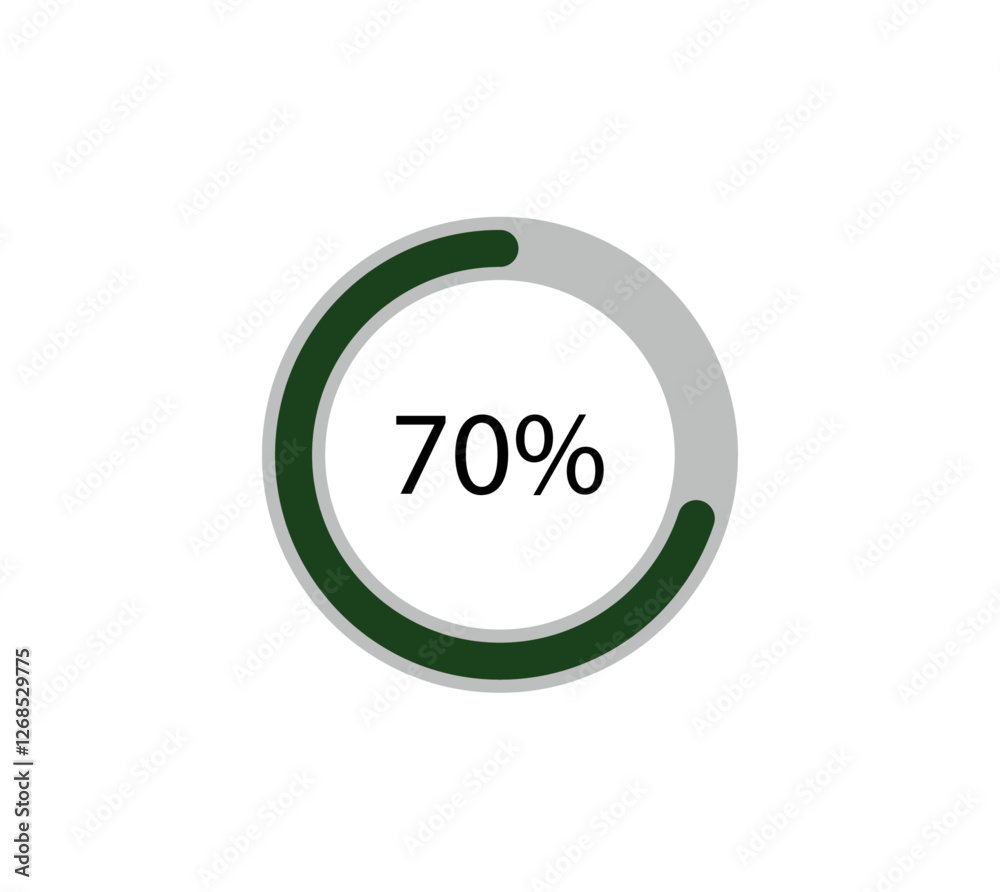 70% Circular Progress Bar - Loading Indicator - Vector AI File 70% Circular Progress Bar - Loading Indicator - Vector AI File
