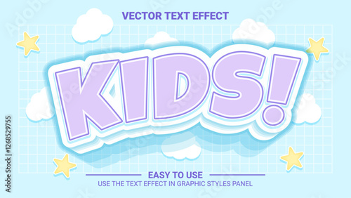 3d kids editable text effect