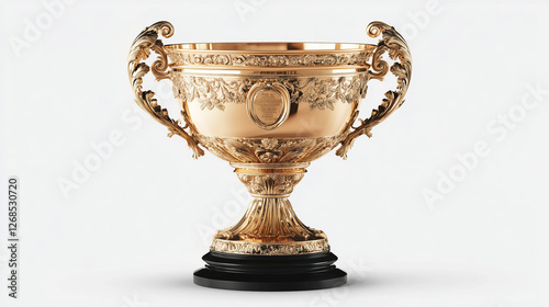 Antique Gold Trophy Cup – Ornate Luxury Award with Elegant Design