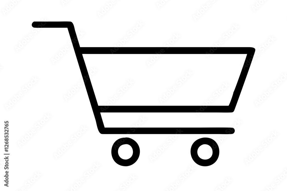 Shopping Cart Line Art Icon for Apps and Websites | Vector Design Shopping Cart Line Art Icon for Apps and Websites | Vector Design