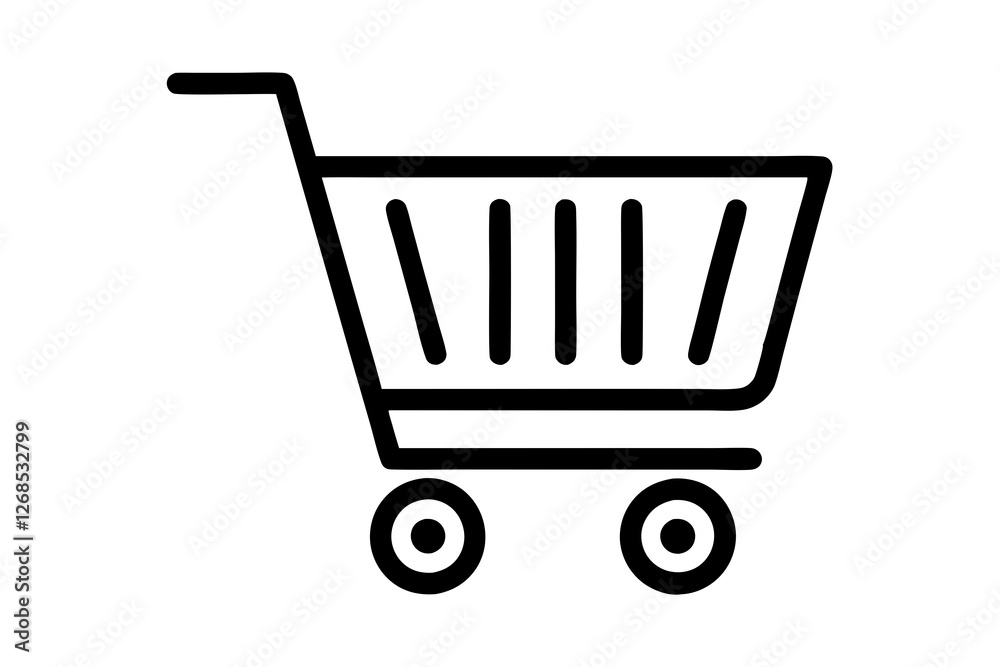 Shopping Cart Line Art Icon for Apps and Websites | Vector Design Shopping Cart Line Art Icon for Apps and Websites | Vector Design