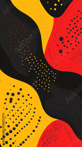 Indigenous education learning storytelling curriculum culture visual communication red yellow black dots classroom teaching poster Aboriginal  Australian art naidoc background creative resource