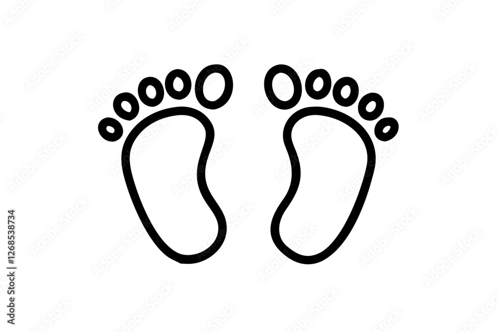 Footprint Symbol with Five Fingers in Flat Icon Design
Footprint Symbol with Five Fingers in Flat Icon Design