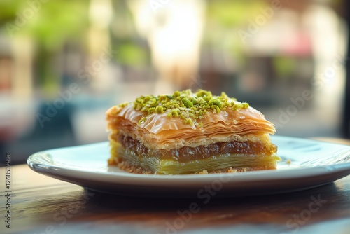 baklava, pastry, pistachio, pistachios, honey, syrup, bakery, sweet, dessert, layered, filo, dough, menu, menus, restaurant, photo, photographic, photorealistic, photography, dinner, background, wallp