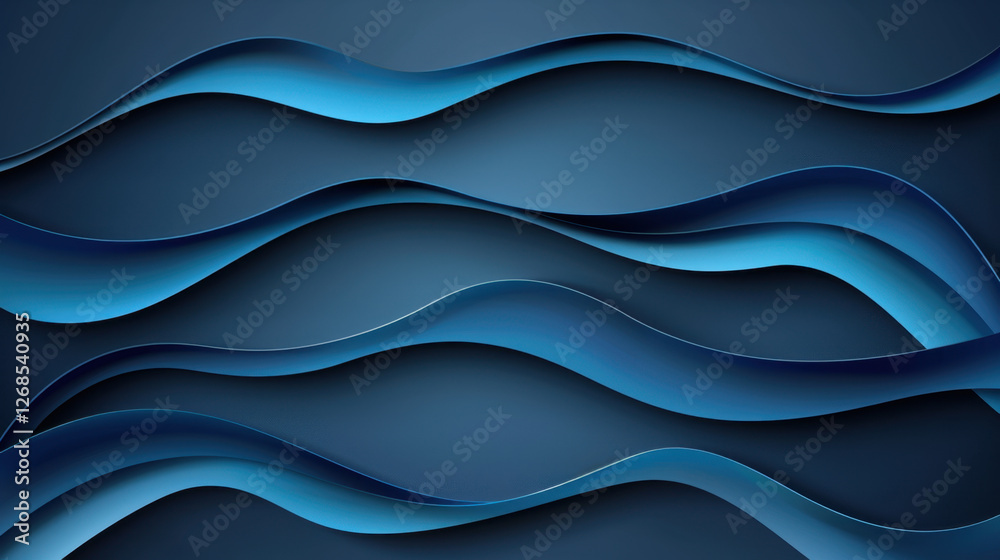 Sleek blue waves create modern abstract background, perfect for design projects. flowing lines evoke sense of calm and fluidity, enhancing visual appeal Sleek blue waves create modern abstract background, perfect for design projects. flowing lines evoke sense of calm and fluidity, enhancing visual appeal