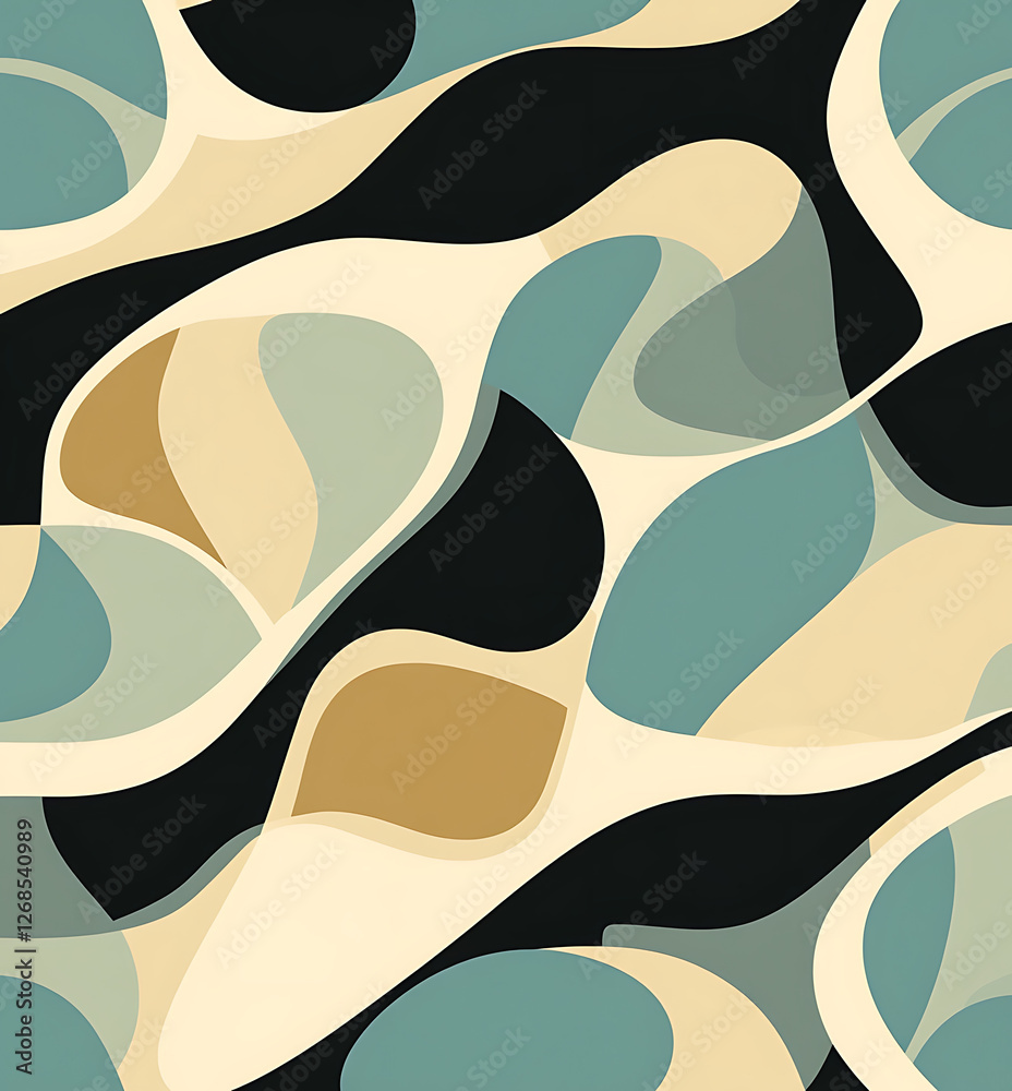 mixed seamless pattern. Groovy waves texture for textile, paper, fabric. Abstract geometric vector surface mixed seamless pattern. Groovy waves texture for textile, paper, fabric. Abstract geometric vector surface