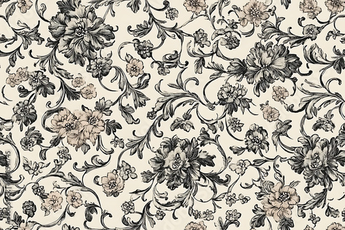 Ditsy Fashion Print. Flower Bouquets Vector Seamless Pattern. Simple Flower Garlands. Millefleurs Liberty Style. Floral Design. Blooming Meadow. 