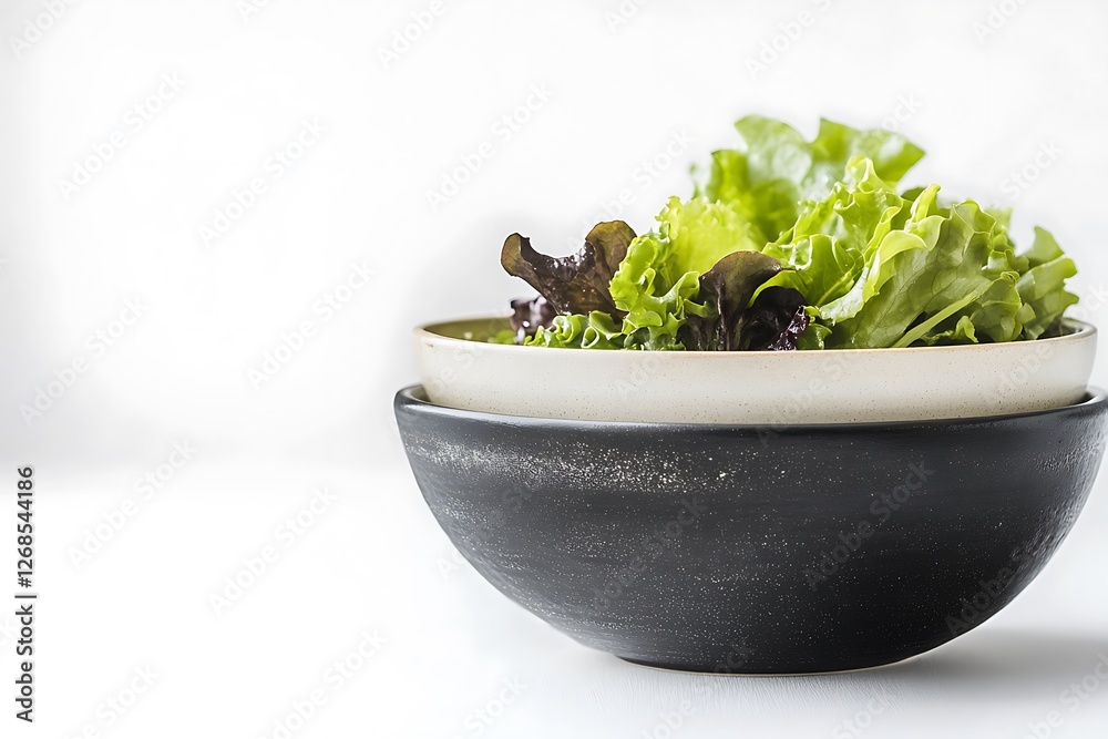 Mix salad in wooden bowl isolated on white background. Healthy food. Mix salad in wooden bowl isolated on white background. Healthy food.