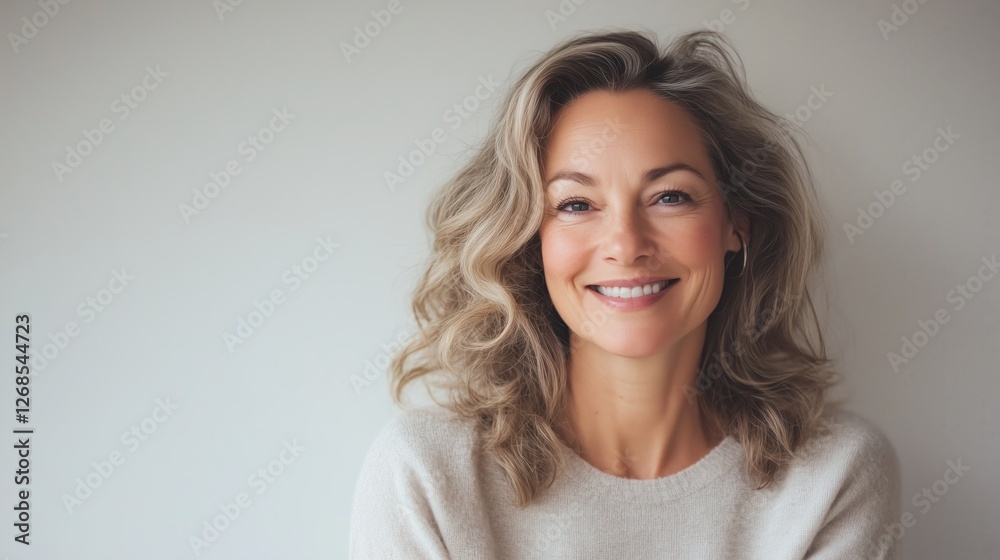 Joyful woman smiling indoor setting portrait photography natural light Joyful woman smiling indoor setting portrait photography natural light