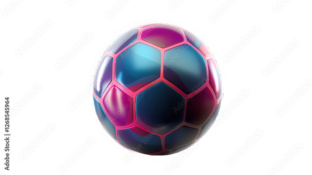 Fototapeta premium Realistic Soccer Ball on Transparent Background – Football Sports Equipment