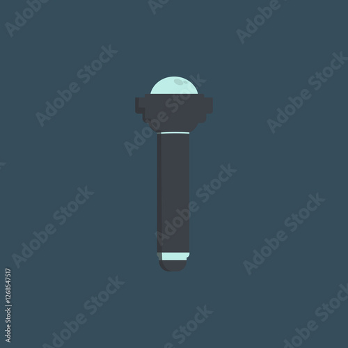 Cute Cartoon Flashlight Vector Illustration