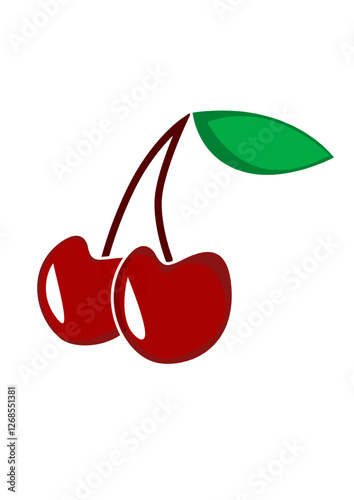 Ilustración de unas cerezas