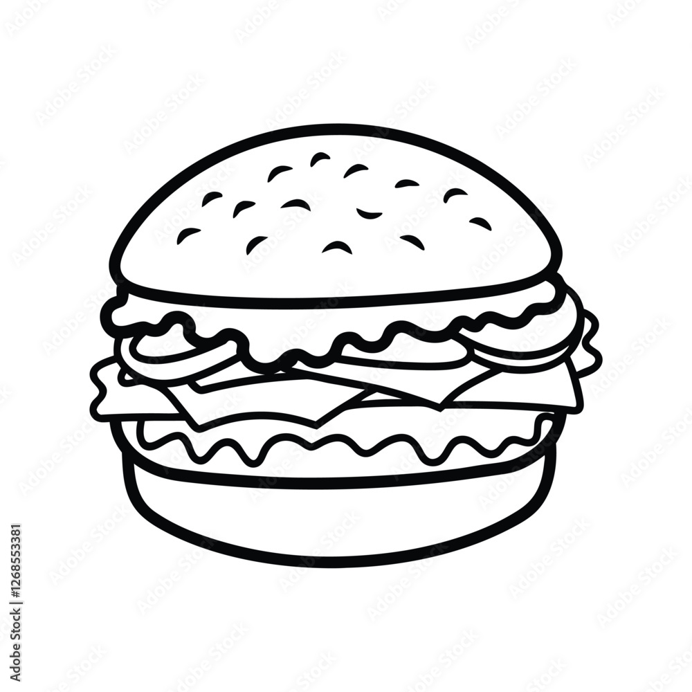 hamburger on a white background hamburger on a white background