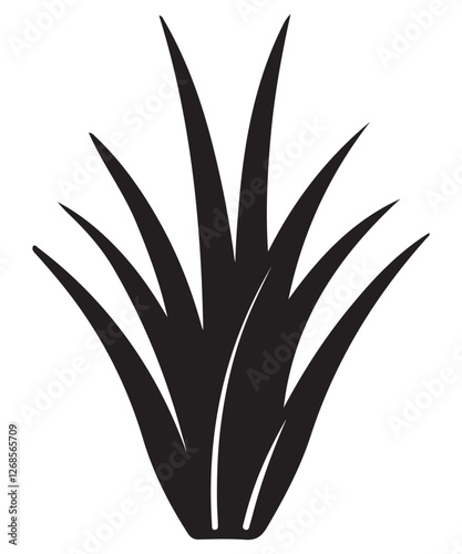 Grass and lawn growth cultivated spring foliage illustration.