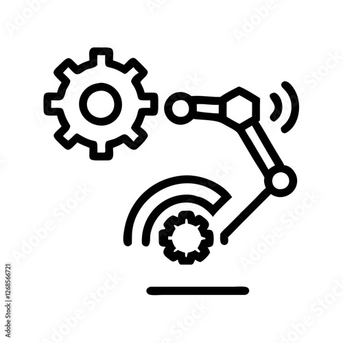 Industrial robotic arm with gear mechanism symbolizing automation and machinery