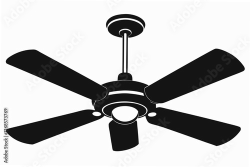 ceiling fan silhouette vector