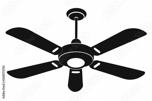 ceiling fan silhouette vector