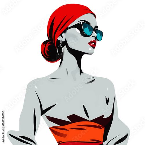 Fashion woman. PNG and Vector