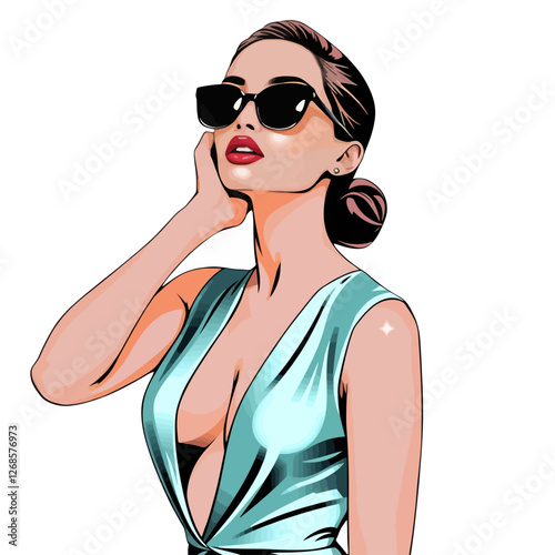 Fashion woman. PNG and Vector