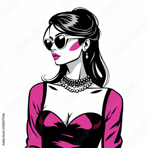 Fashion Lady. vector and PNG