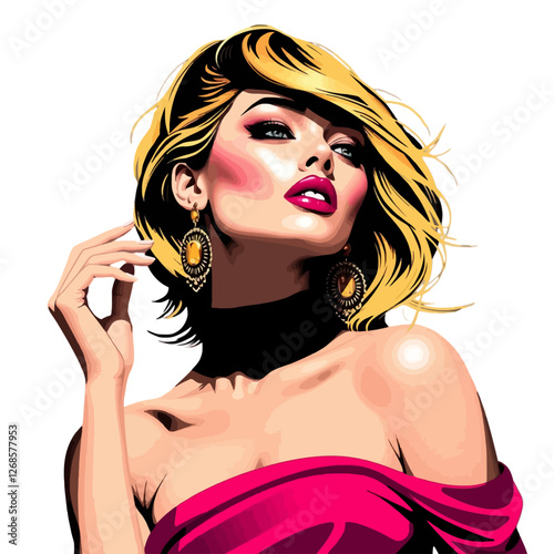Fashion Lady. vector and PNG