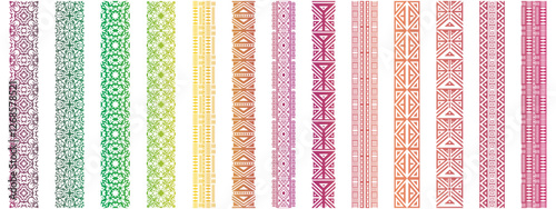 Kufi seamless pattern mega collection. Seamless Islamic pattern icon bundle