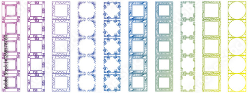 Kufi seamless pattern mega collection. Seamless Islamic pattern icon bundle