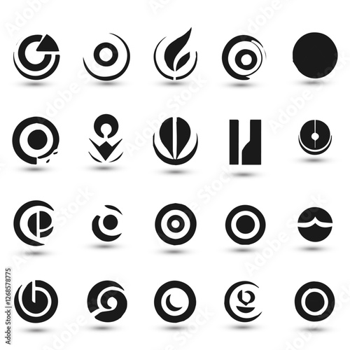 Set collection icon brand identity business logo technology design idea
