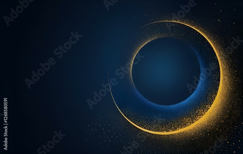 Blue background image, circle, light, spatial texture banner