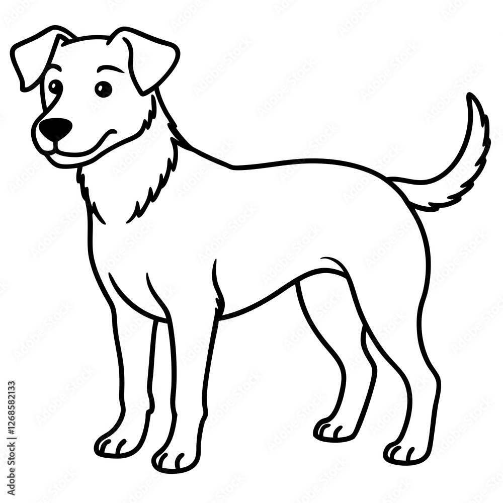 Minimalist Dog Line Art Vector Minimalist Dog Line Art Vector