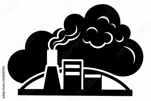 air pollution  silhouette vector illustration