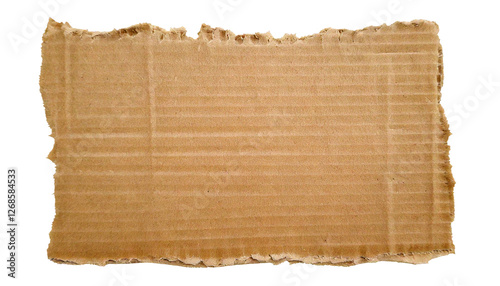 破れた段ボール　自然な風合いと質感　PNG