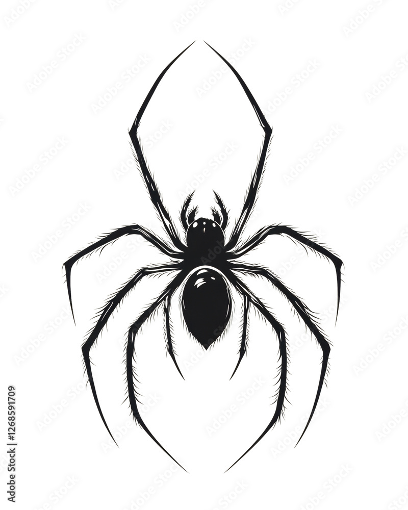 Obraz premium Spider, white isolate background