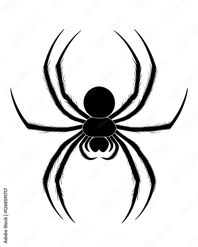 Obraz premium Spider, white isolate background