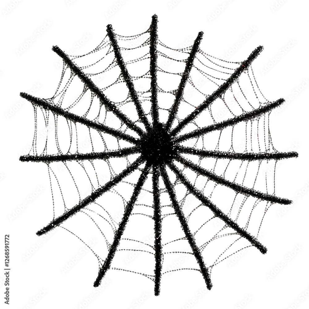 Obraz premium Spider web, white isolate background