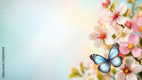 Blooming revival serene spring seasonal scene dreamlike environment vibrant blossoms