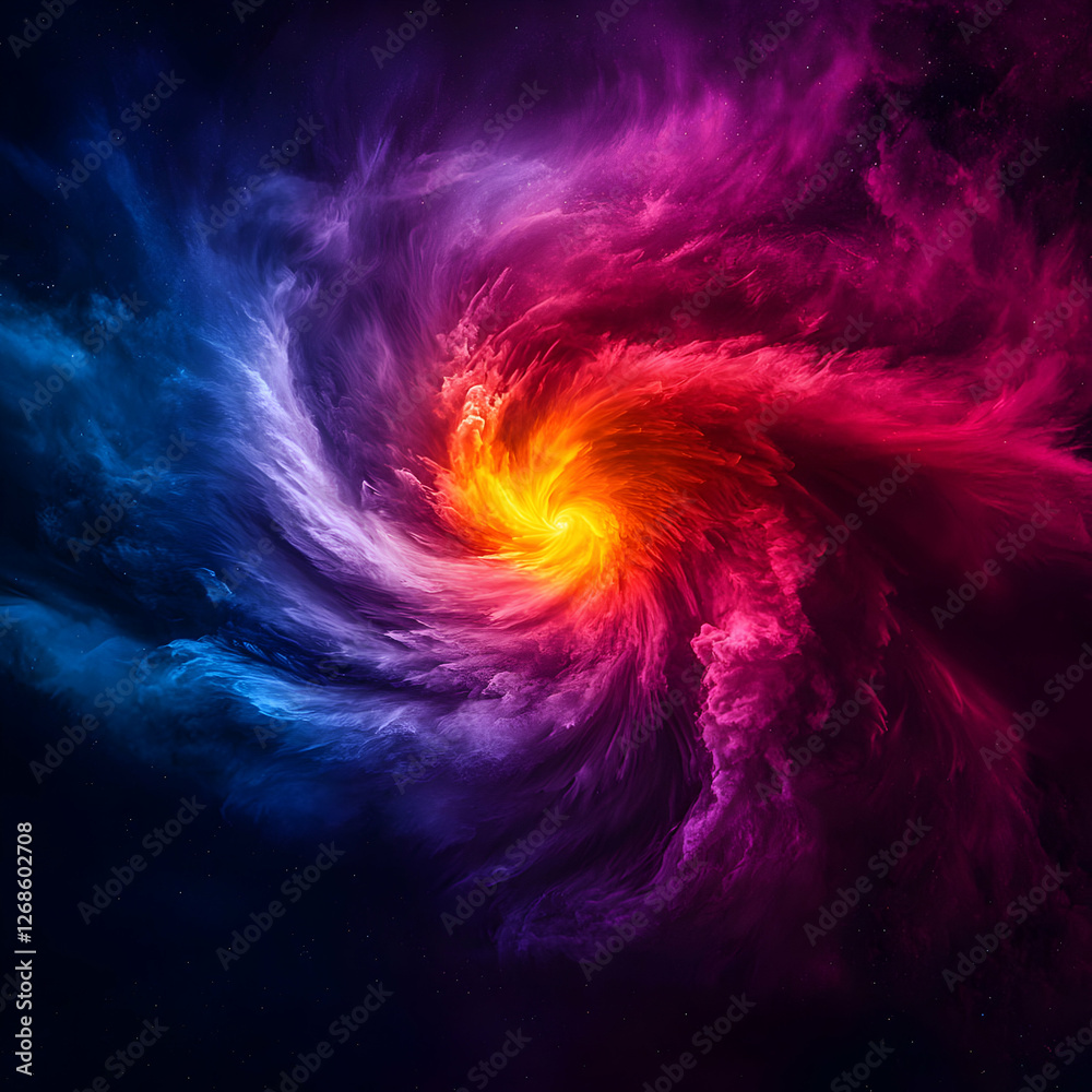 custom made wallpaper toronto digitalVibrant Cosmic Nebula Swirl in Red Blue and Purple Hues