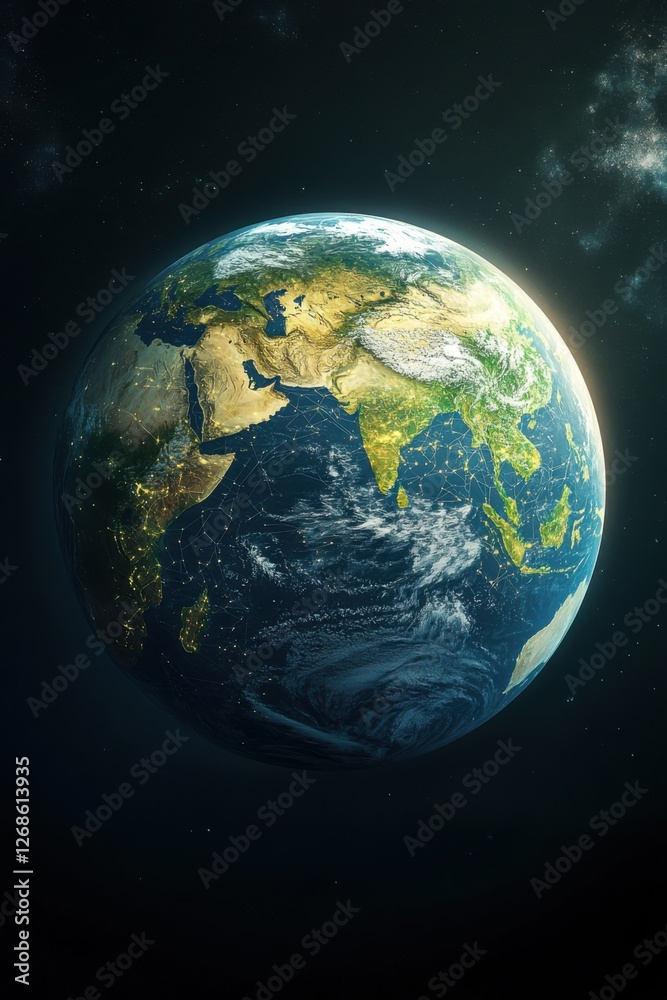 Stunning View of Earth from Space: A Celestial Portrait of Our Planet Stunning View of Earth from Space: A Celestial Portrait of Our Planet