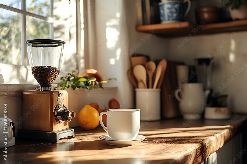 coffee cup placed in kitchen coffee cup placed in kitchen