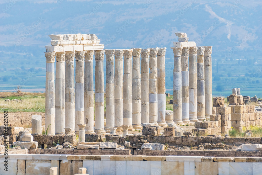 Ruins of Laodicea antique Greek city in Denizli, Turkey