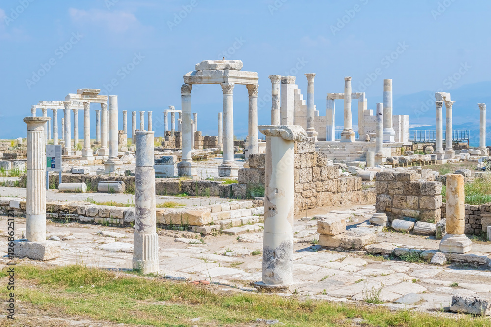 Ruins of Laodicea antique Greek city in Denizli, Turkey