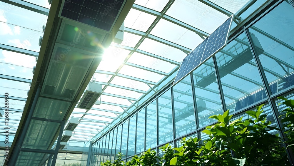 Solar-Powered Greenhouse for Sustainable Vegetable Cultivation with Mounted Photovoltaic Panels Solar-Powered Greenhouse for Sustainable Vegetable Cultivation with Mounted Photovoltaic Panels