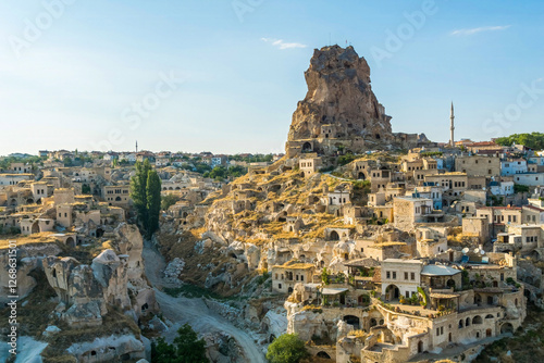 Obraz na płótnie Ortahisar ancient village in Cappadocia, Turkey