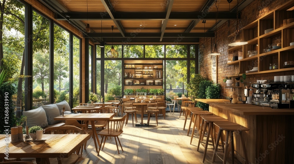 Beautiful wood-inspired cafe with a rustic feel, warm wooden tables, soft lights, and a welcoming environment. Beautiful wood-inspired cafe with a rustic feel, warm wooden tables, soft lights, and a welcoming environment.