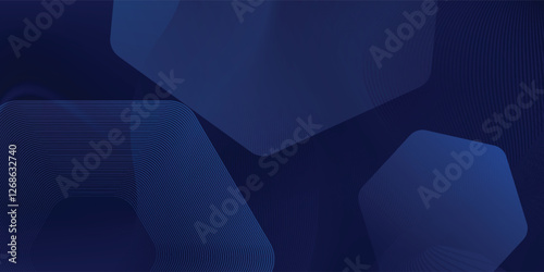 Neon frame in pentagon form with shining effects on dark background. Empty glowing techno backdrop. Vector illustration.