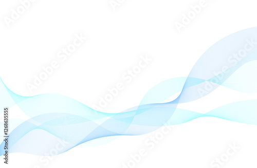ウェーブ・曲線のベクターイラスト背景 水色 グリーン シンプル 波 
