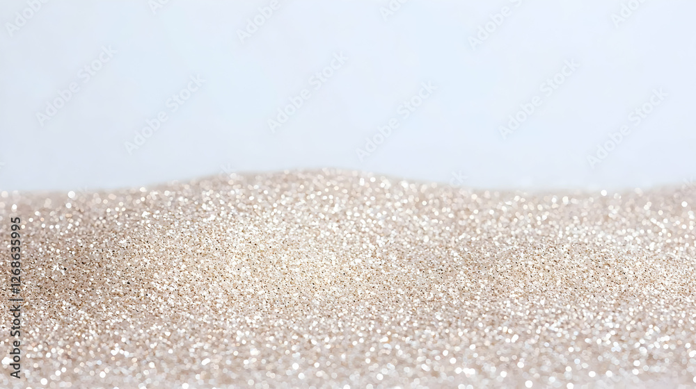 White and Beige Glitter Texture Background